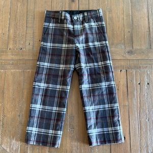 Janie and jack plaid flat front pants nwt
